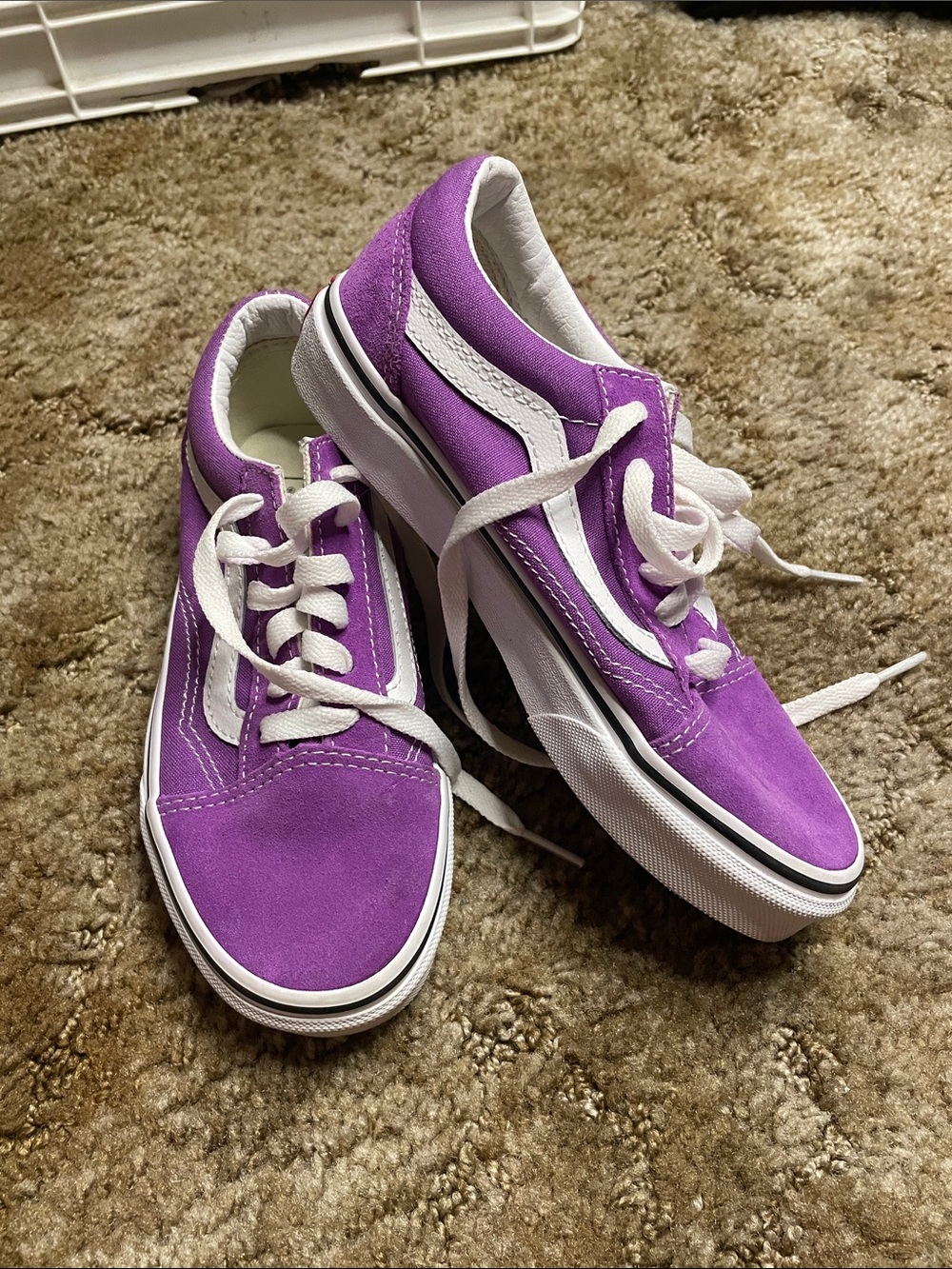 Vans Purple Low Top Sneakers Size 2 Kids